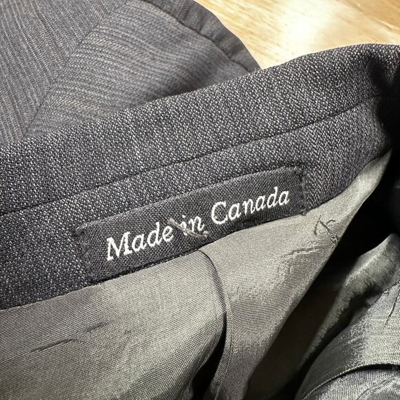 Yves Saint Laurent YSL Vintage Men's Worsted Wool Blazer Charcoal Size 42L GUC - Picture 5 of 9